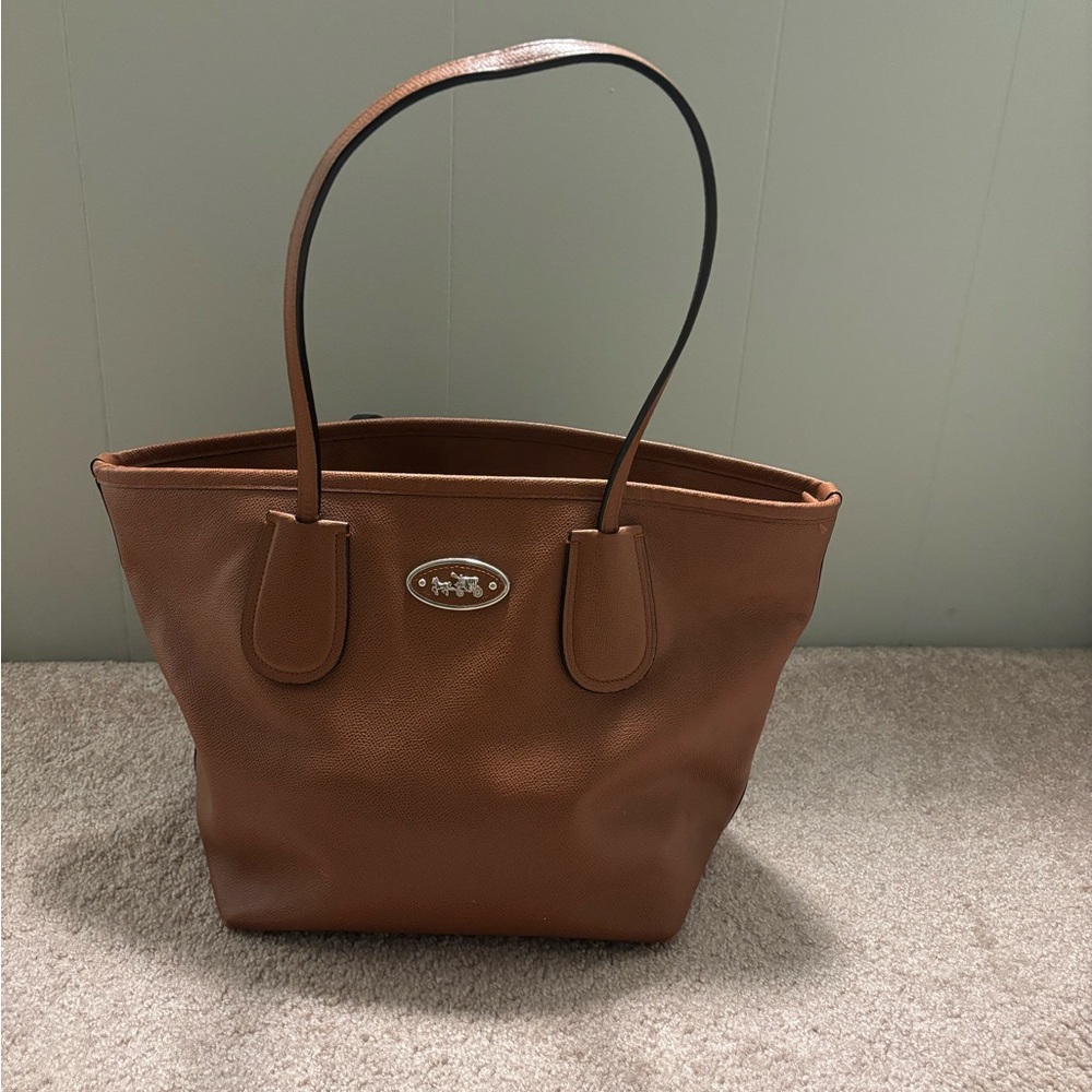 Coach Brown Leather Tote Bag